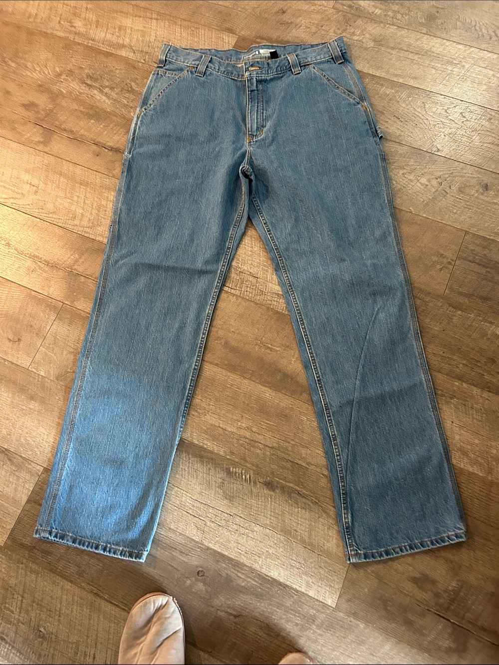 Carhartt Men's Straight-Leg Light Blue Jeans
